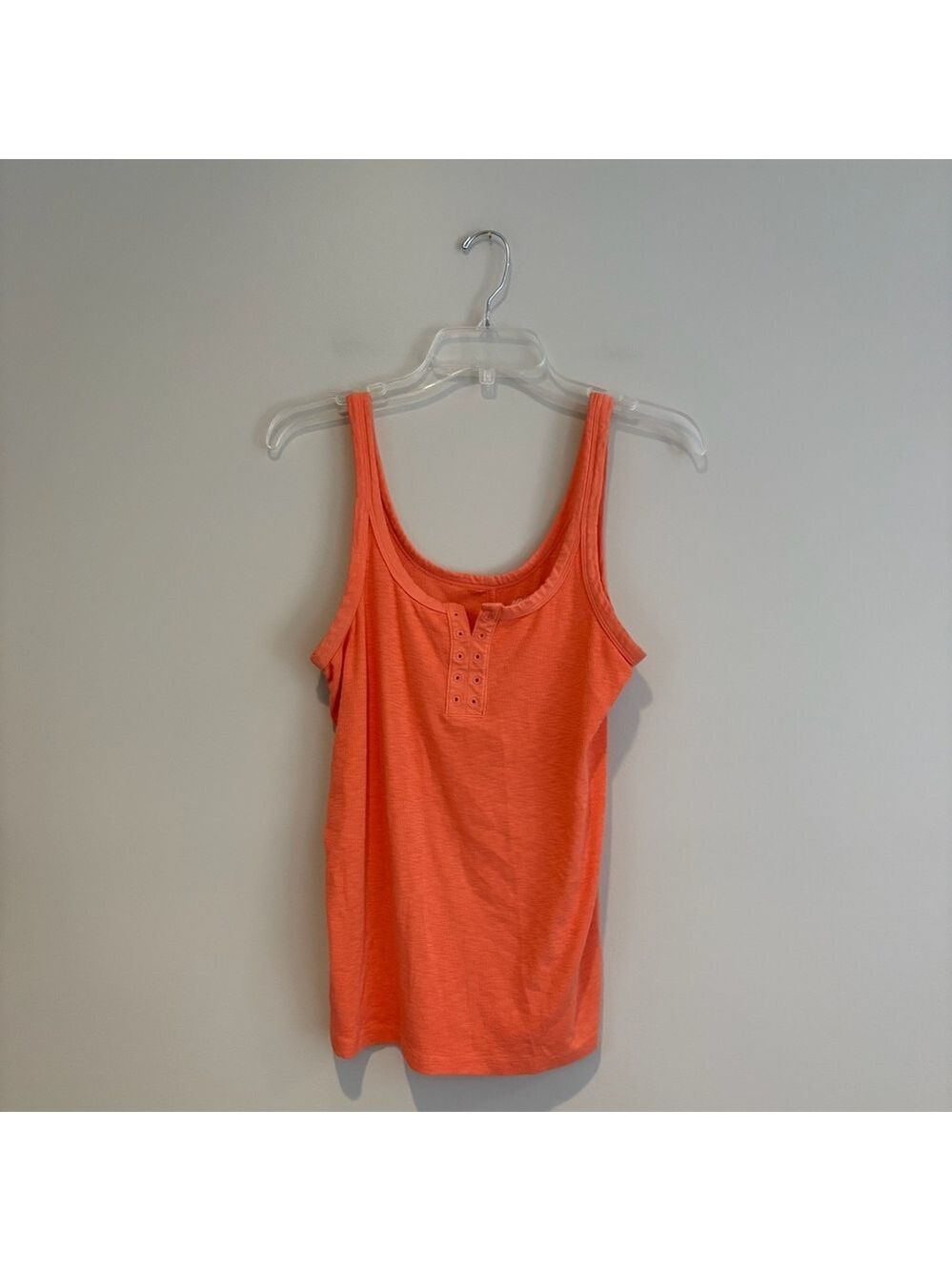 Aerie Vibrant Orange Eyelet Ribbed Tank Top